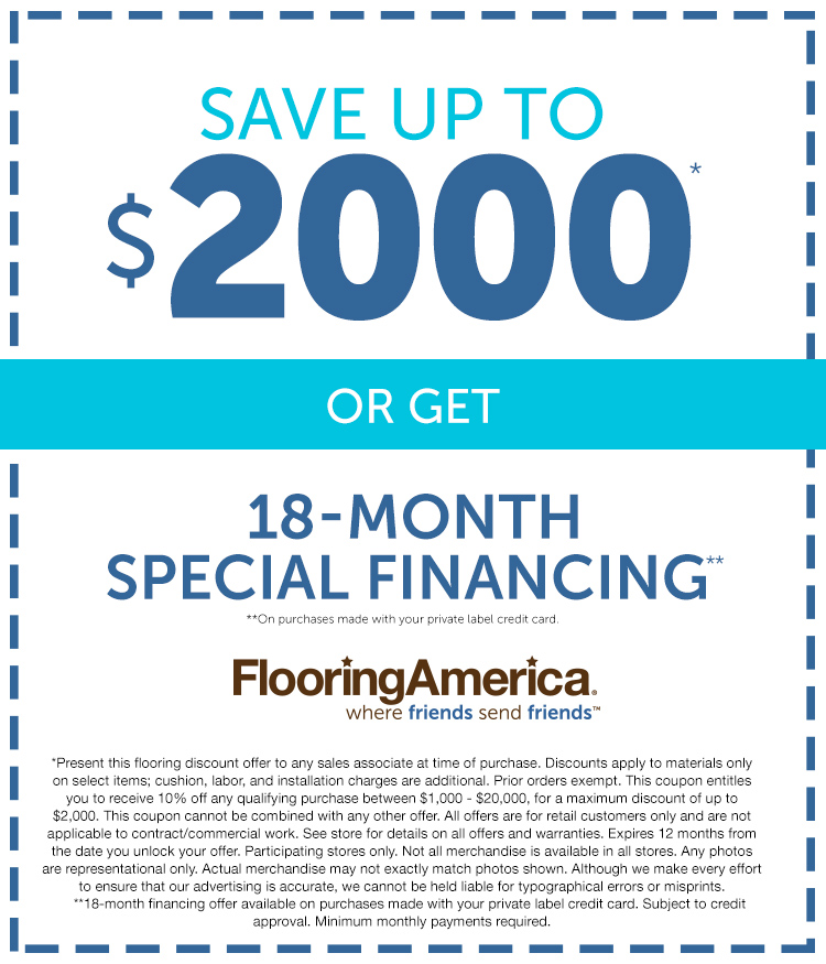 Coupon - Save up to $2000 or get 18-month special financing